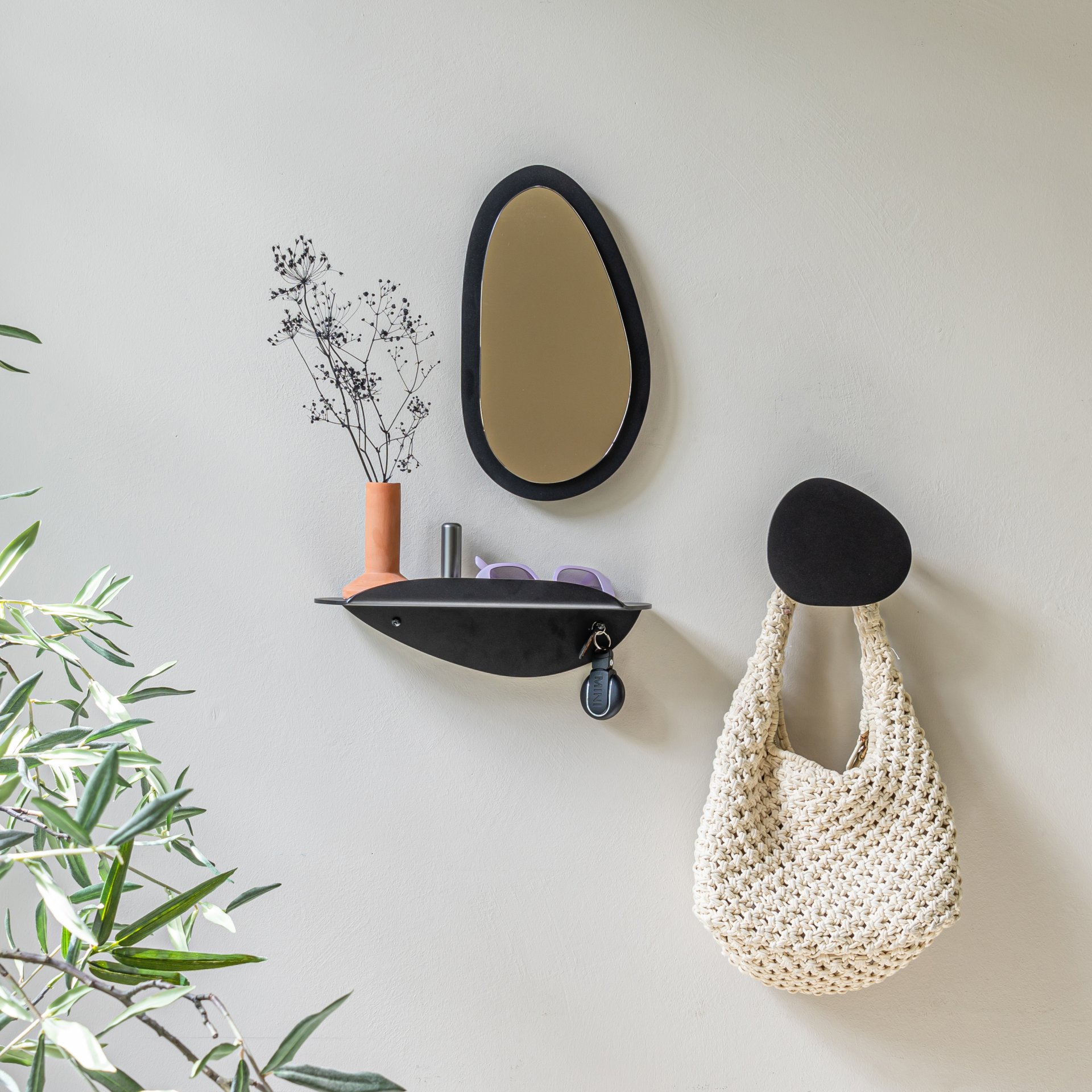 Spinder Design Wandhaken Mani Schwarz