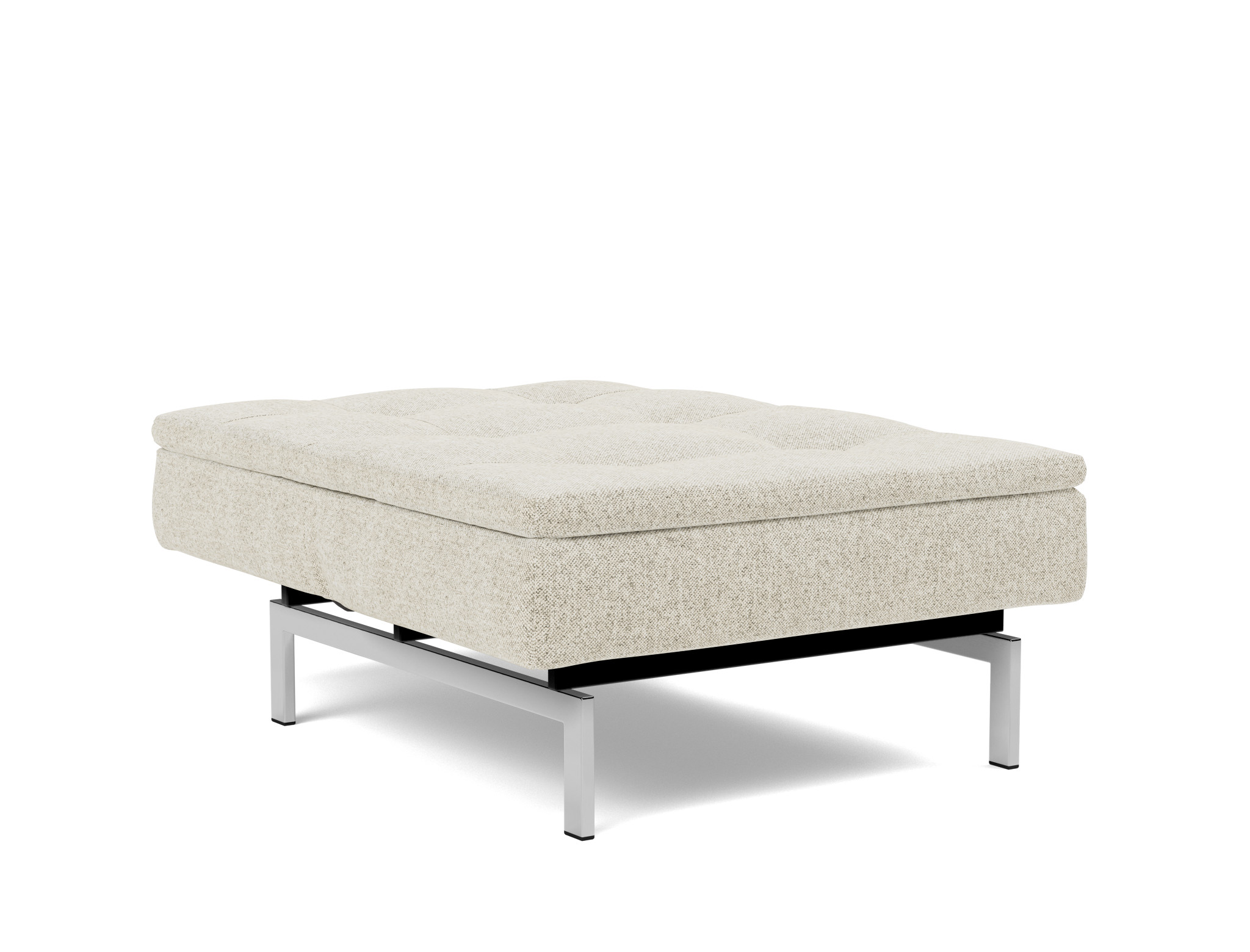 Sessel Dublexo Strukturierter Stoff Taura 357-Off-White Beine Chrom