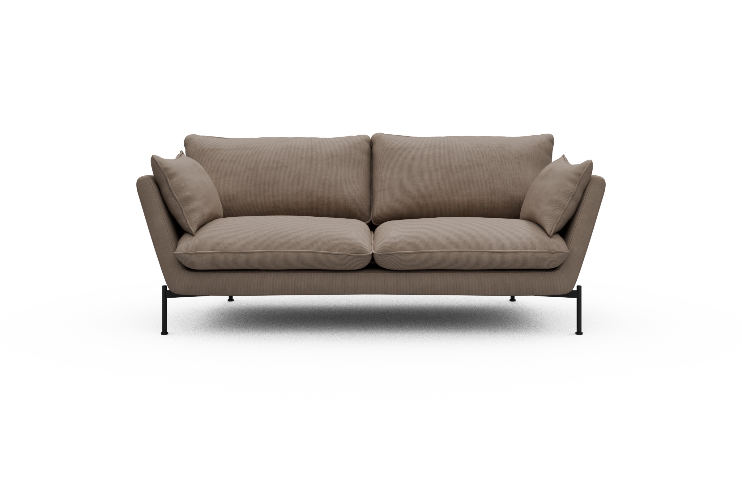 Skandi Home Sofa Anton 2-Sitzer Cordufine-Beige moebelfaktor