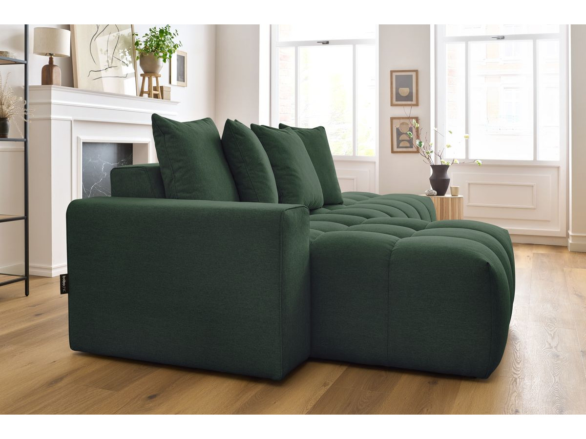Bobochic Mont-blanc Ecksofa Melange-Stoff Grün Ecke links