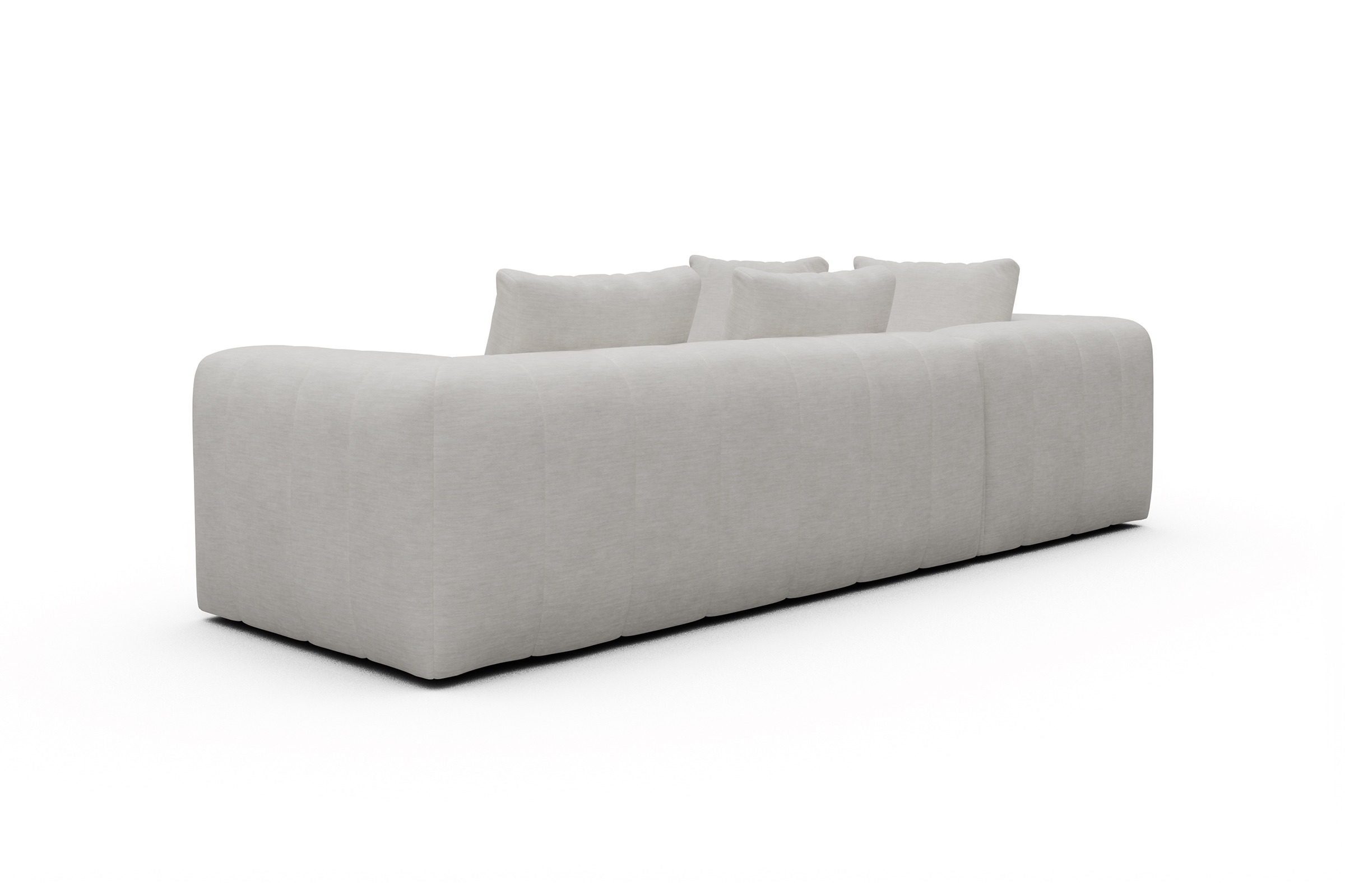 Ecksofa Hugo 2x 2,5-Sitzer Armlehne rechts Vivus-Dusty-Off-White