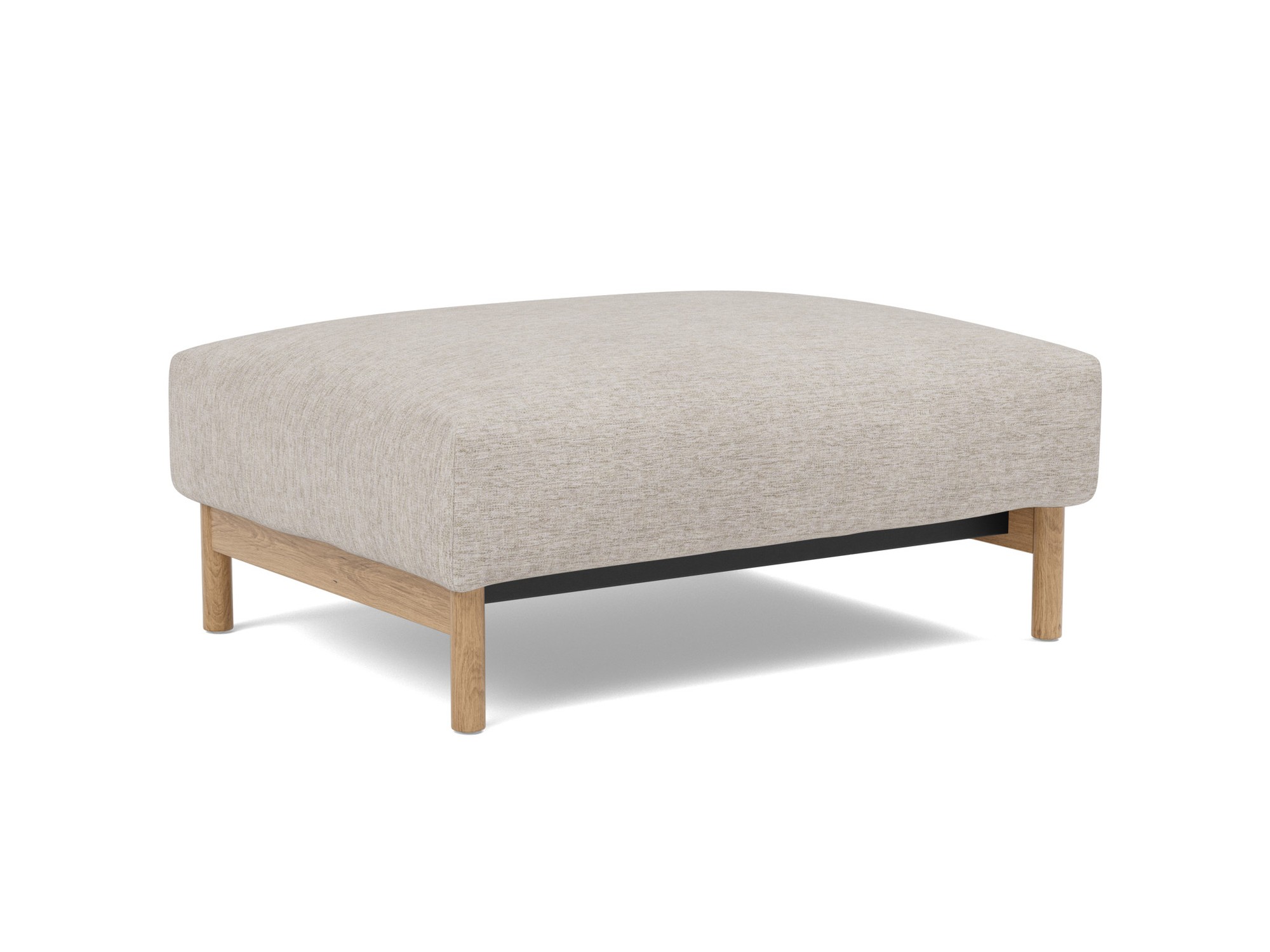 Hocker Malloy Chenille Yuveno 471-Sand Beine Eiche
