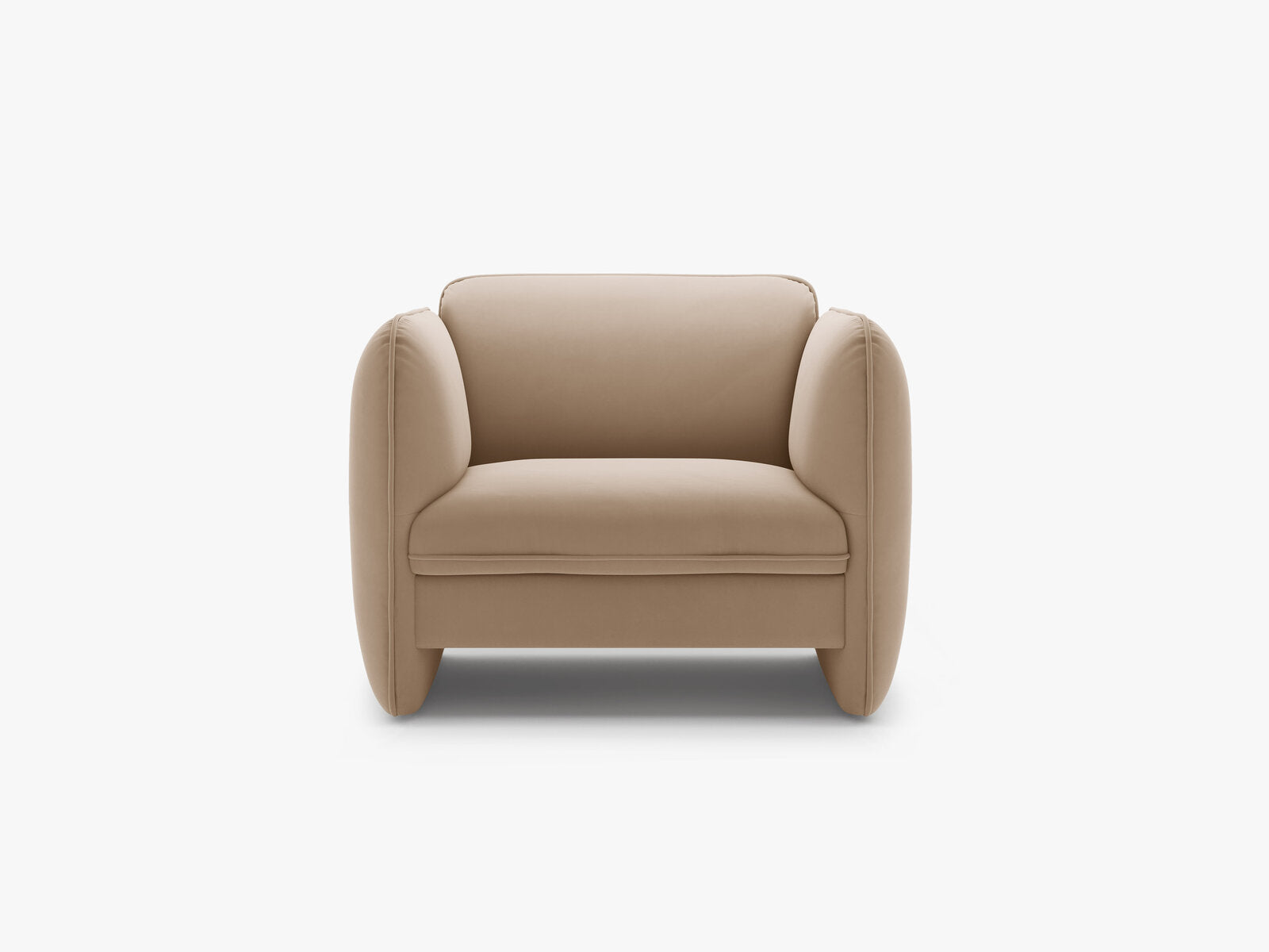 Micadoni Georgia Armsessel Samt Magic Velvet Mandelbeige