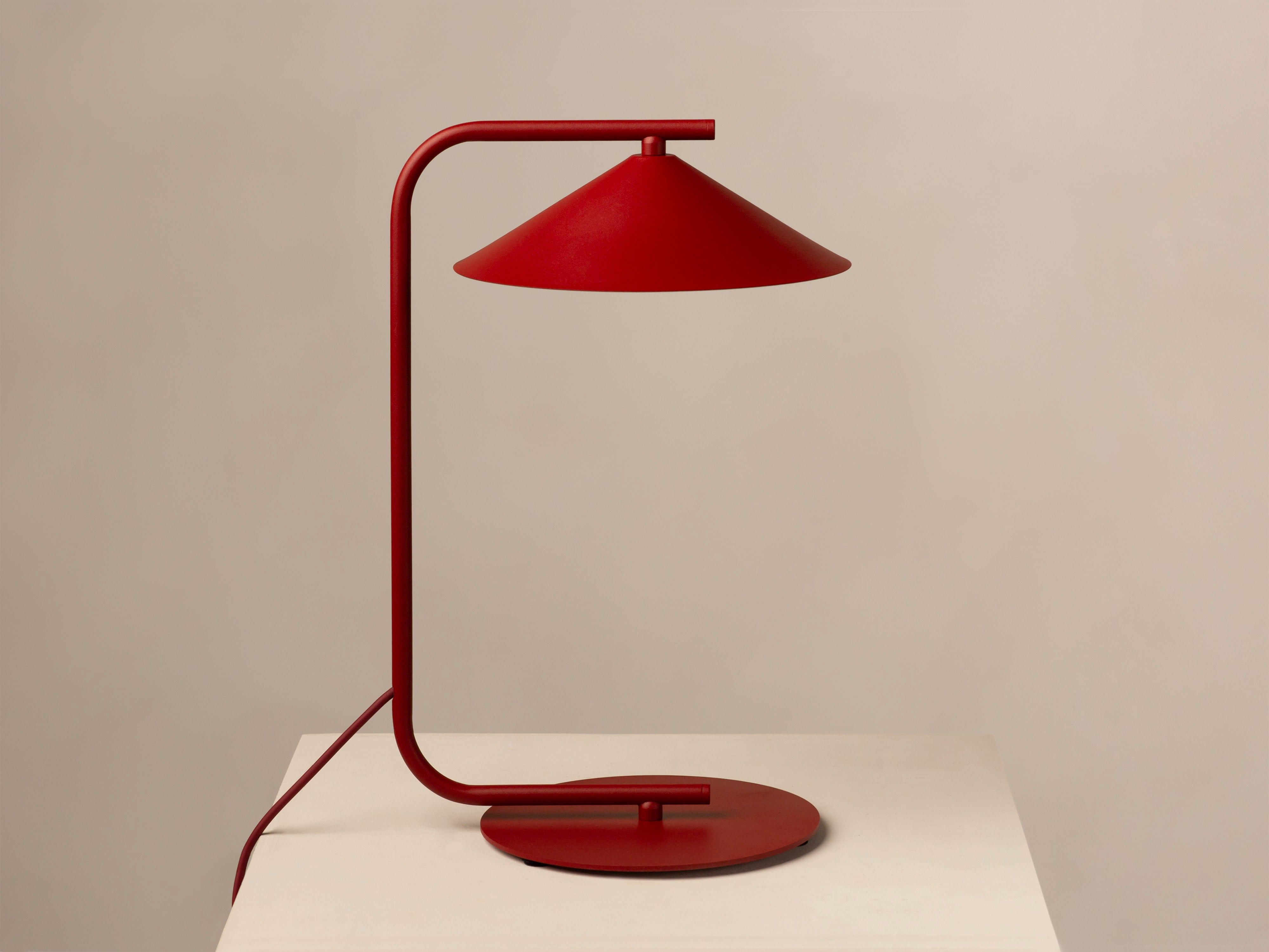 Micadoni Nocte Tischlampe Burgundfarben