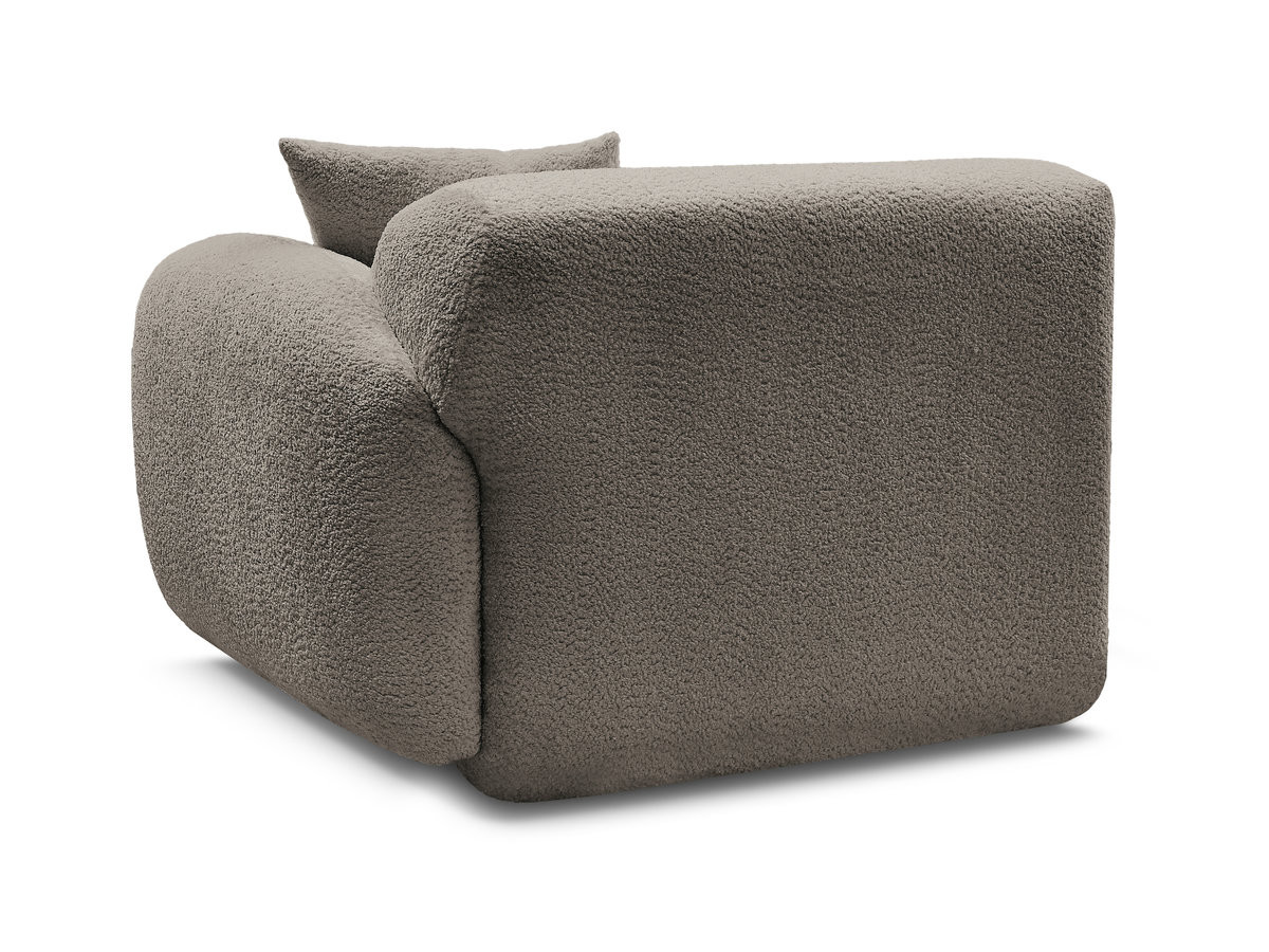 Bobochic Anda Sofamodul 1-Sitzer 104 × 103 cm Chenille Taupe Ecke rechts
