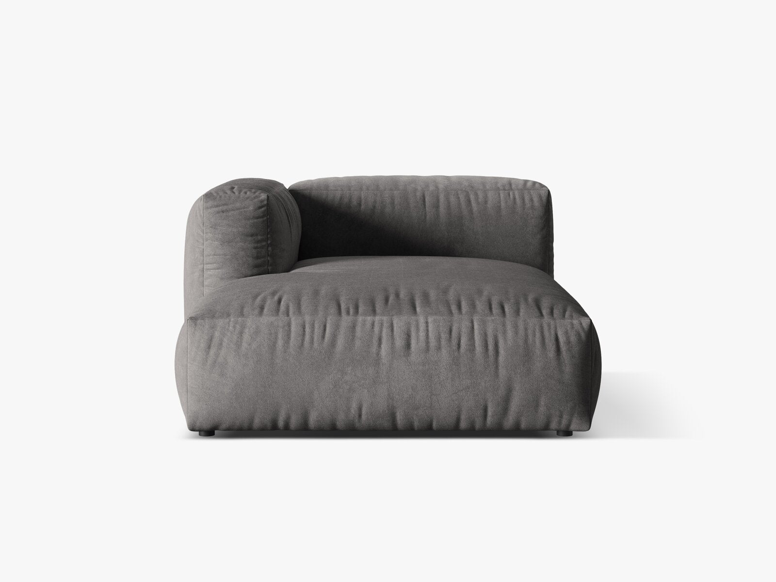 Micadoni Recamiere Martina 1-Sitzer Links Samt Vogue Grau