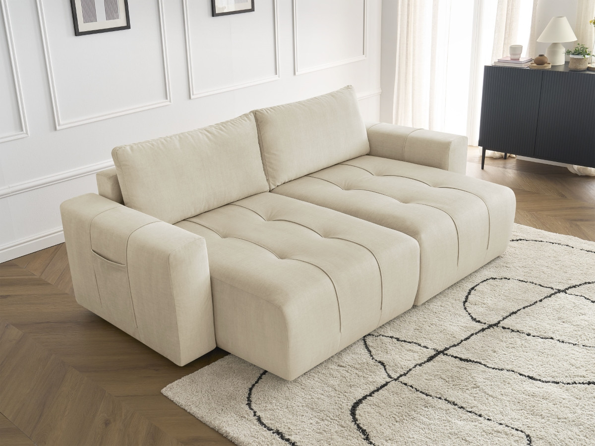 Bobochic Arsene Sofa 4-Sitzer Samt Beige