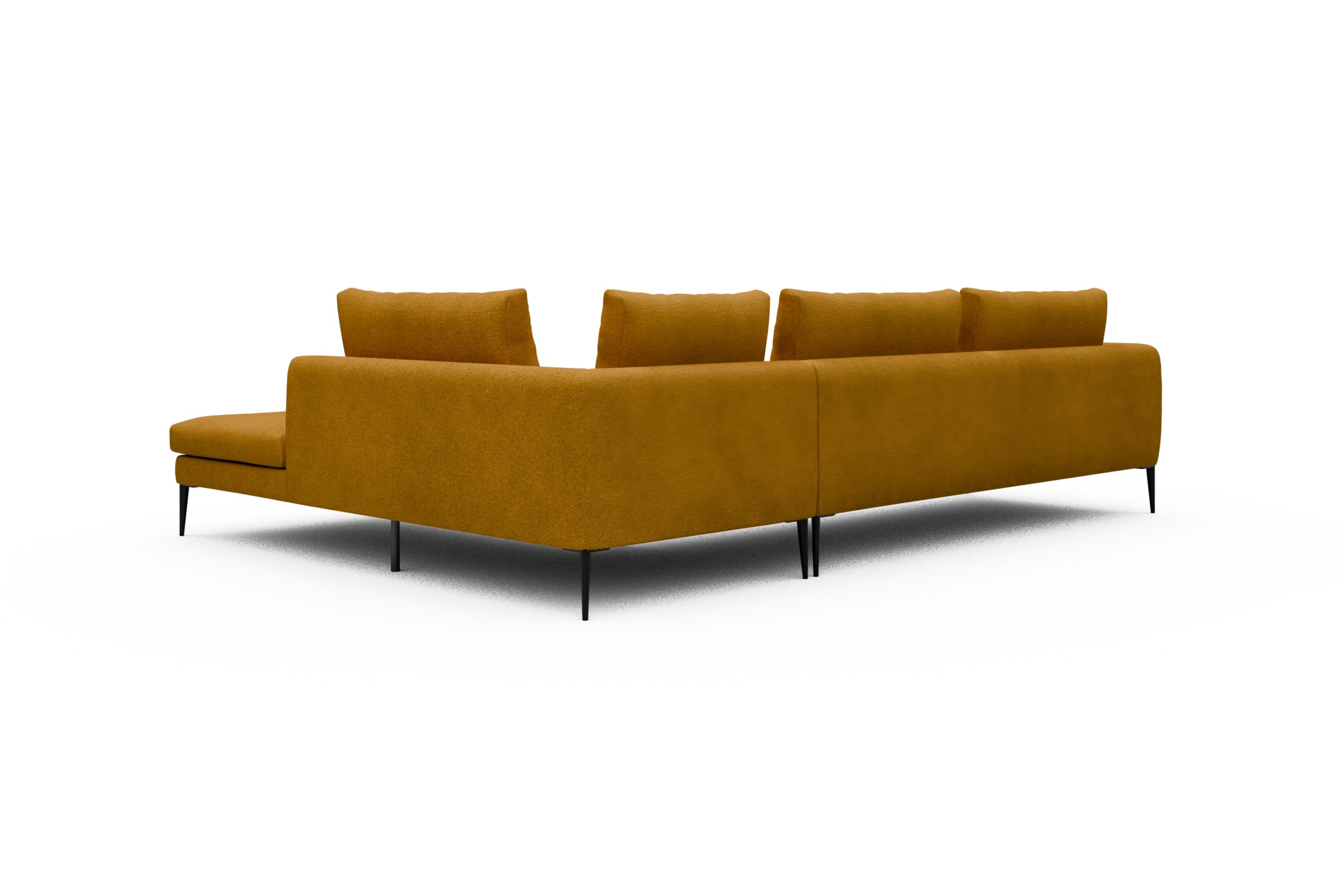 Ecksofa Paul Relax-Ecke links mit 3-Sitzer Boucle-Ochre