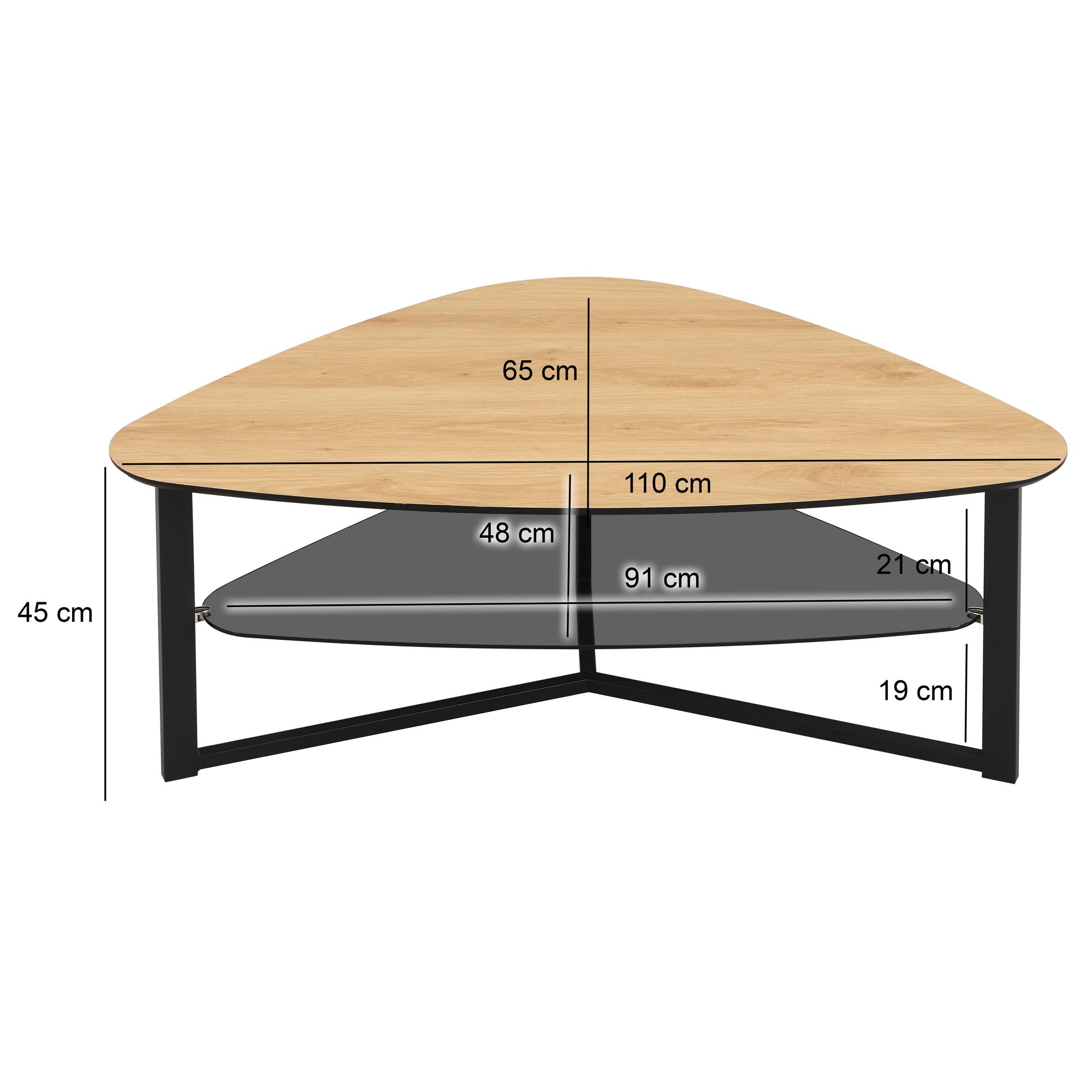 Couchtisch Mosvik Braun 110 × 65 × 45 cm