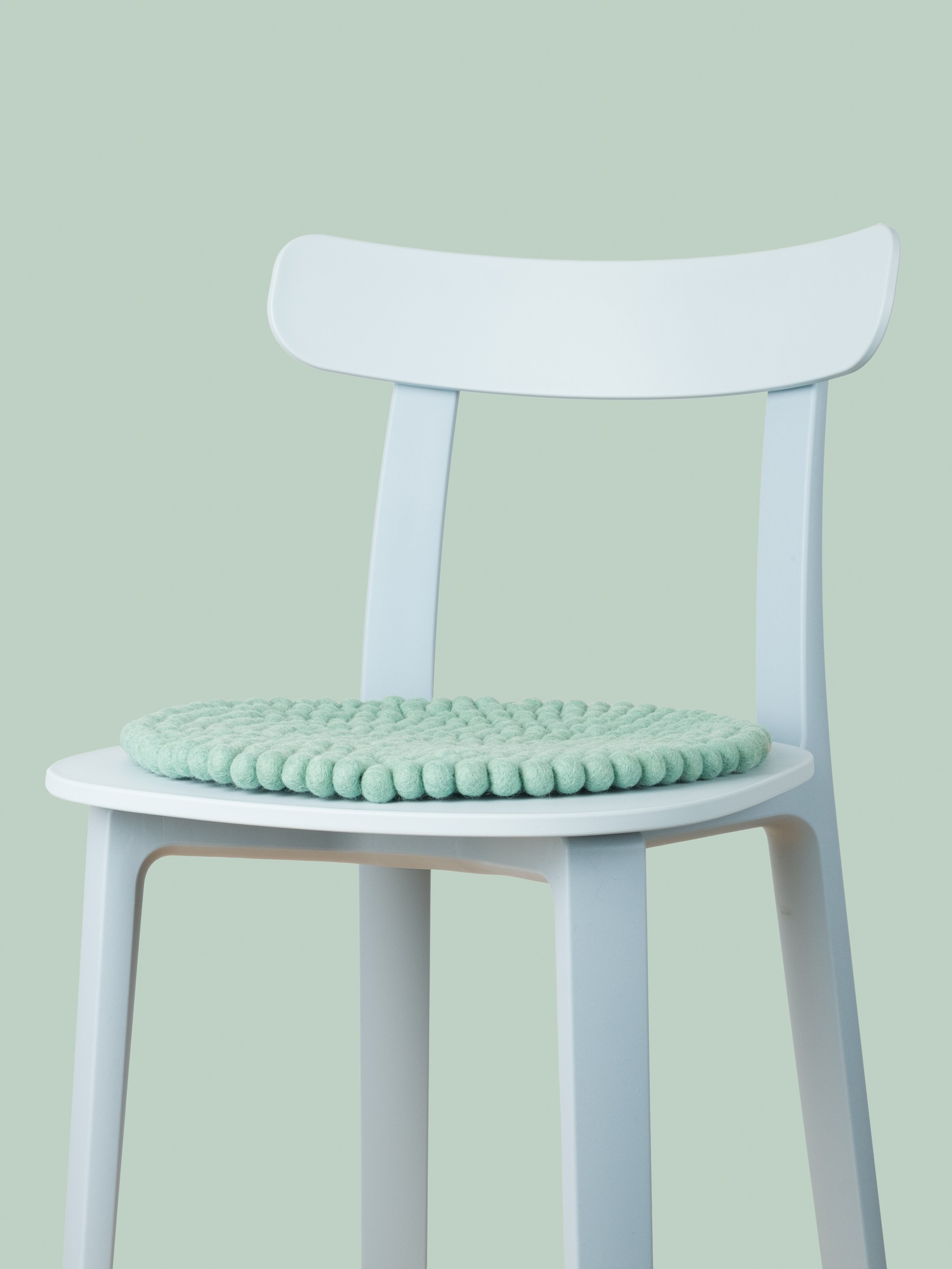 myfelt Fine Filzkugel-Sitzauflage Türkis Ø 36 cm