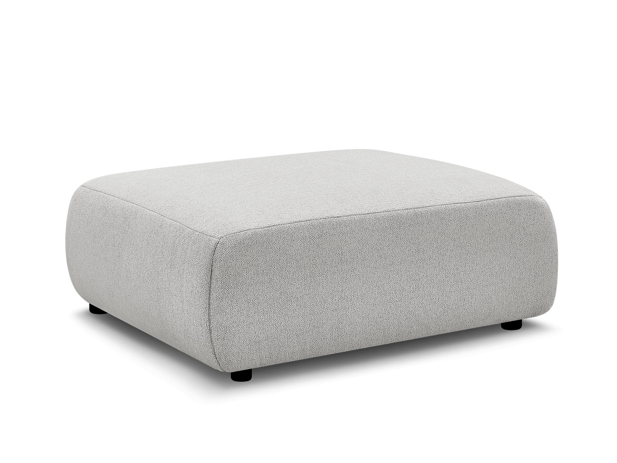 Bobochic Jana Pouf 94 × 114 cm Melange-Stoff Hellgrau