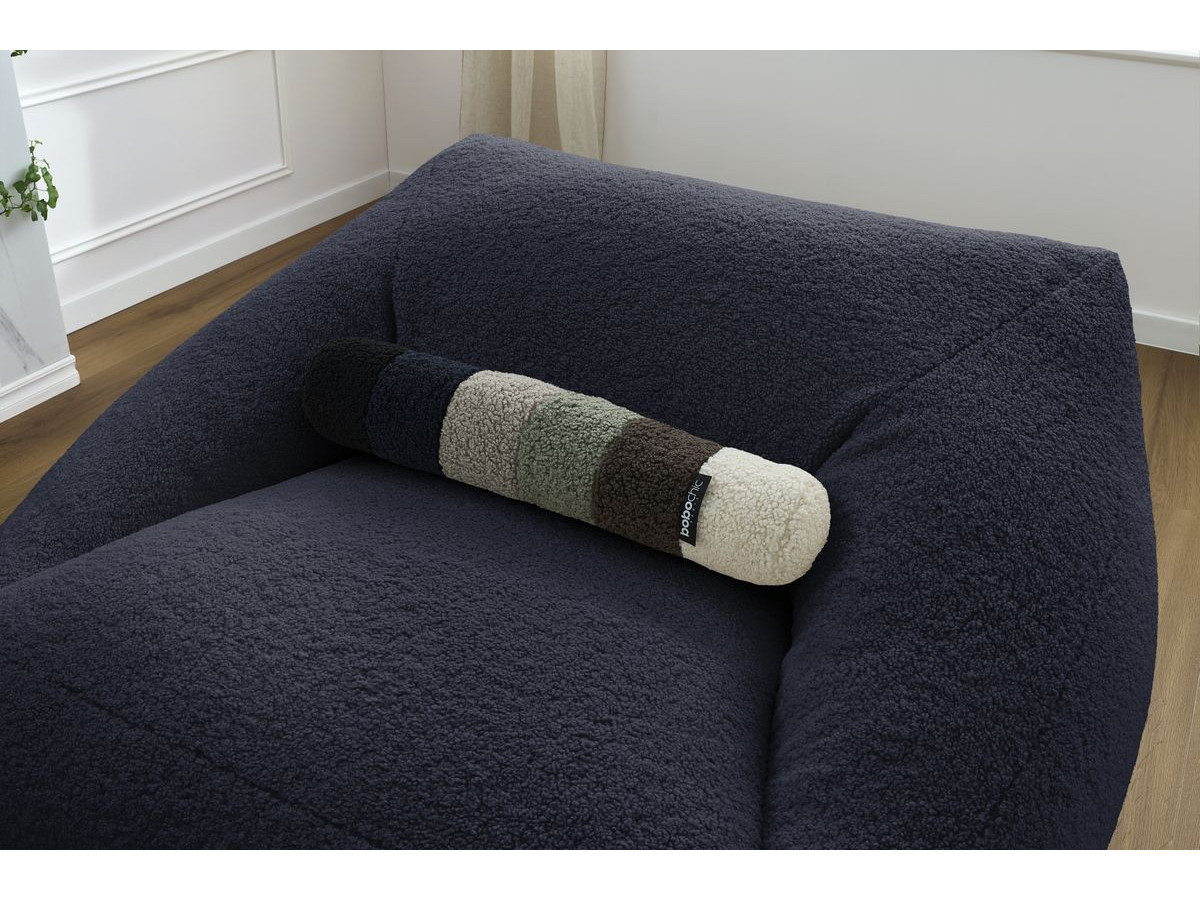 Bobochic Lilibet Pouf Bouclé-Stoff Dunkelblau