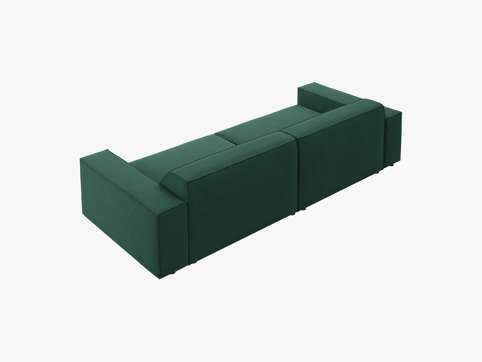 Micadoni 3-Sitzer Sofa Jodie Strukturierter Stoff Megan Grün