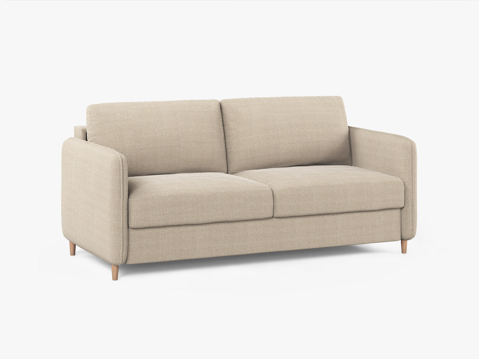 Micadoni Sofa mit Schlaffunktion Simo 3-Sitzer Strukturierter Stoff Babel Beige