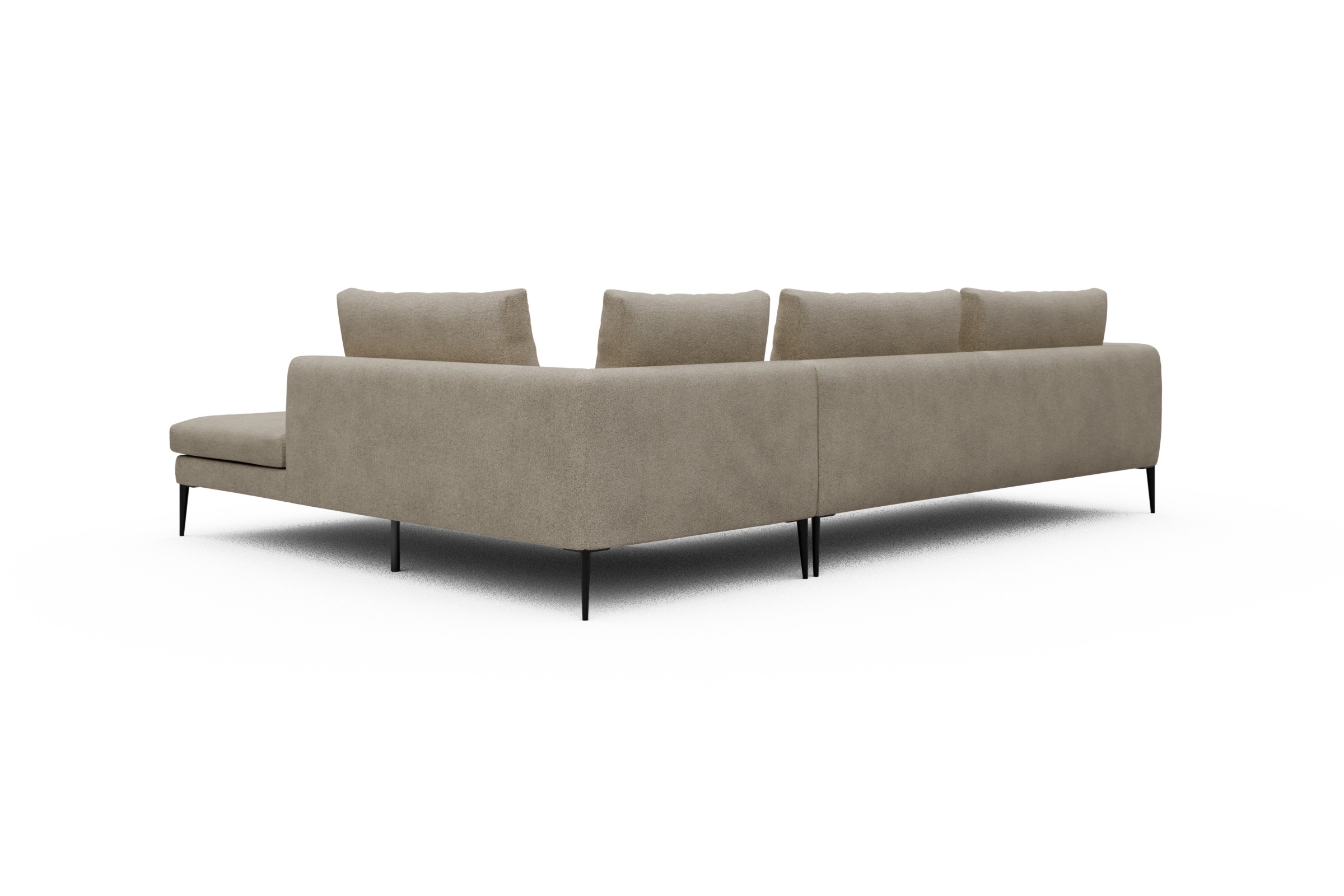 Ecksofa Paul Relax-Ecke links mit 3-Sitzer Boucle-Beige