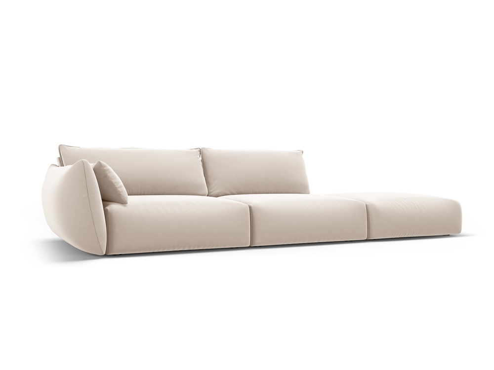 Cosmopolitan Design Sofa Matera 4-Sitzer offen Samt Salvador Beige Rechts