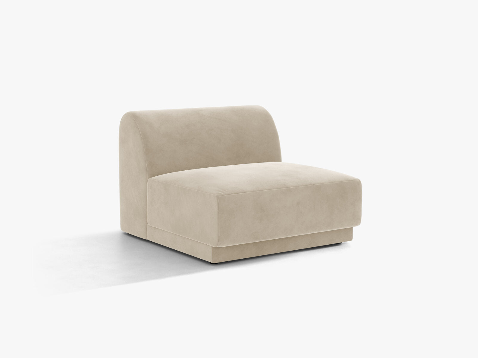 Micadoni Modul Armlos Miley Samt Bluvel Dunkelbeige