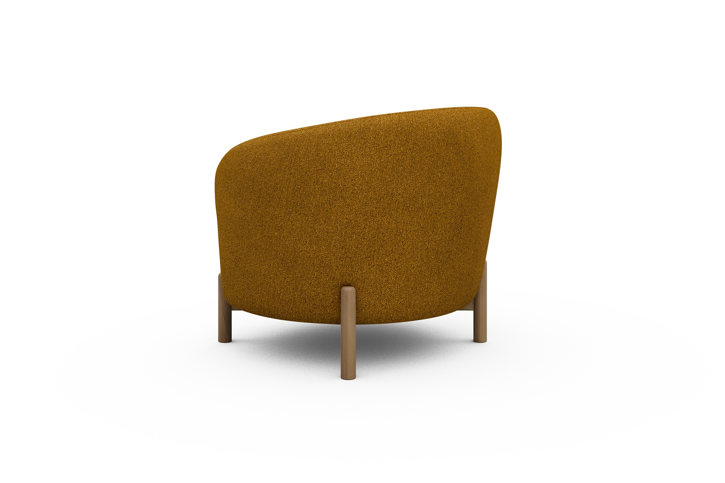 Sessel Ronda Holzbeine Eiche Natur Boucle-Ochre