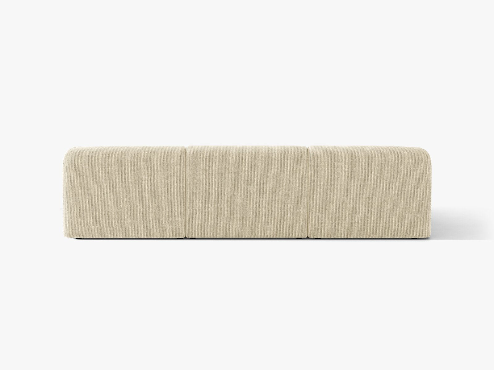 Micadoni Ecksofa Miley 4-Sitzer Links Chenille Haga Helles Beige