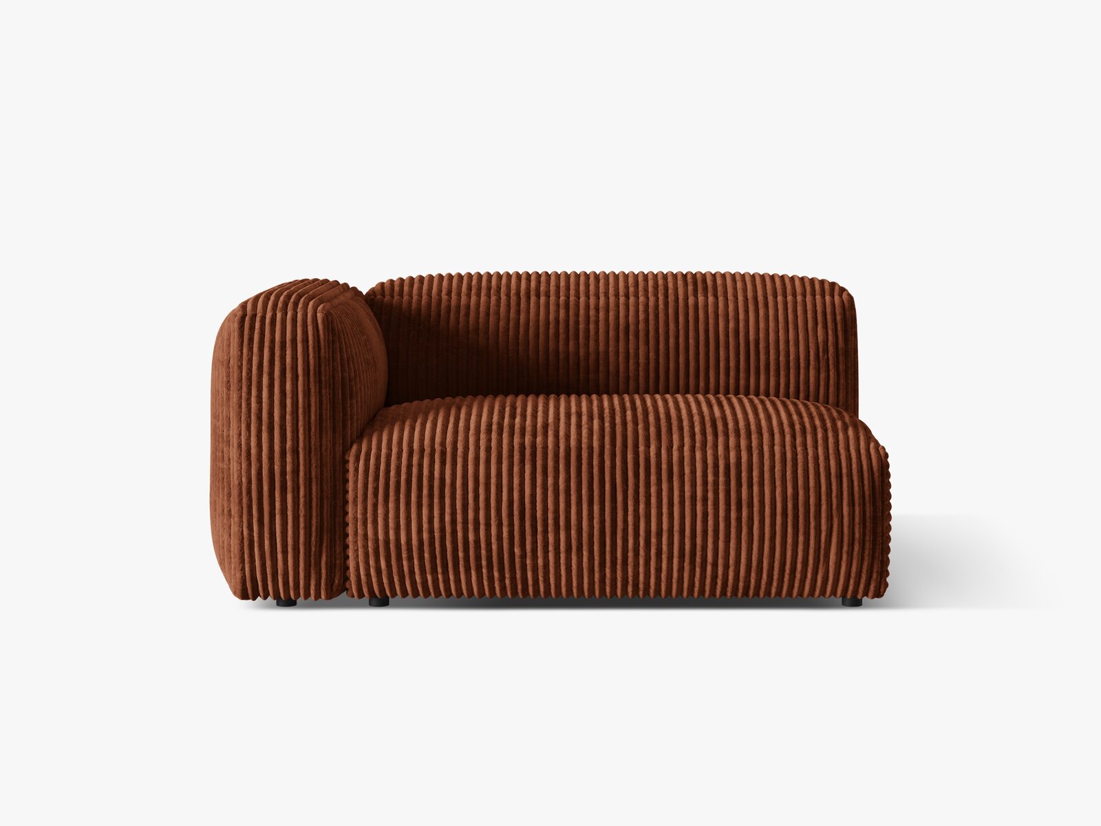Micadoni Eckmodul Martina 1-Sitzer Groß Links Kord Tilia Ziegel