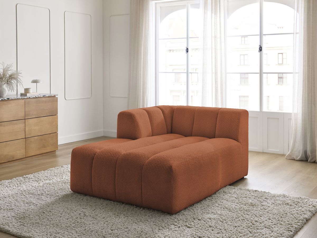 Bobochic Annecy Méridienne-Modul Bouclé-Stoff Orange Ecke links