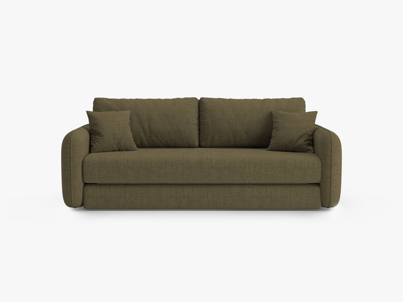 Micadoni Sofa mit Schlaffunktion Dormi 3-Sitzer Strukturierter Stoff Moly Grün