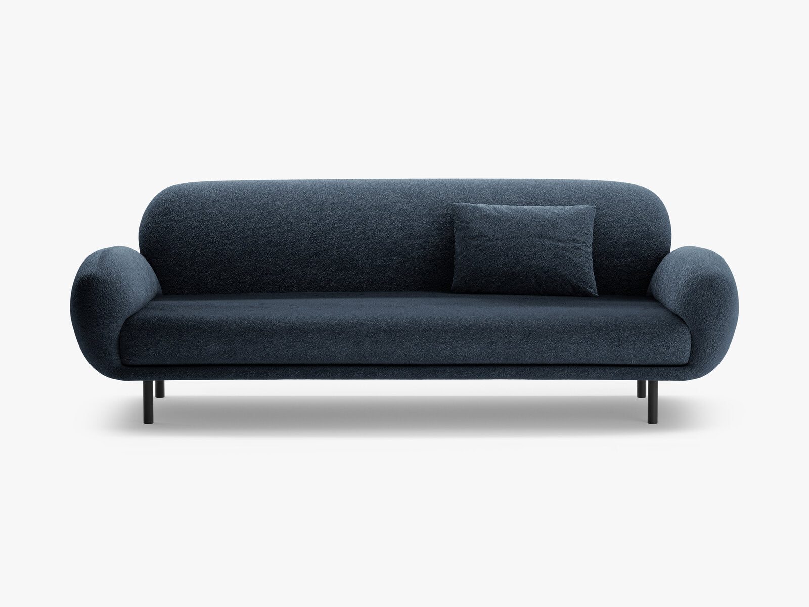 Micadoni Sofa Poppy 3-Sitzer Boucle Baloo Dunkelblau