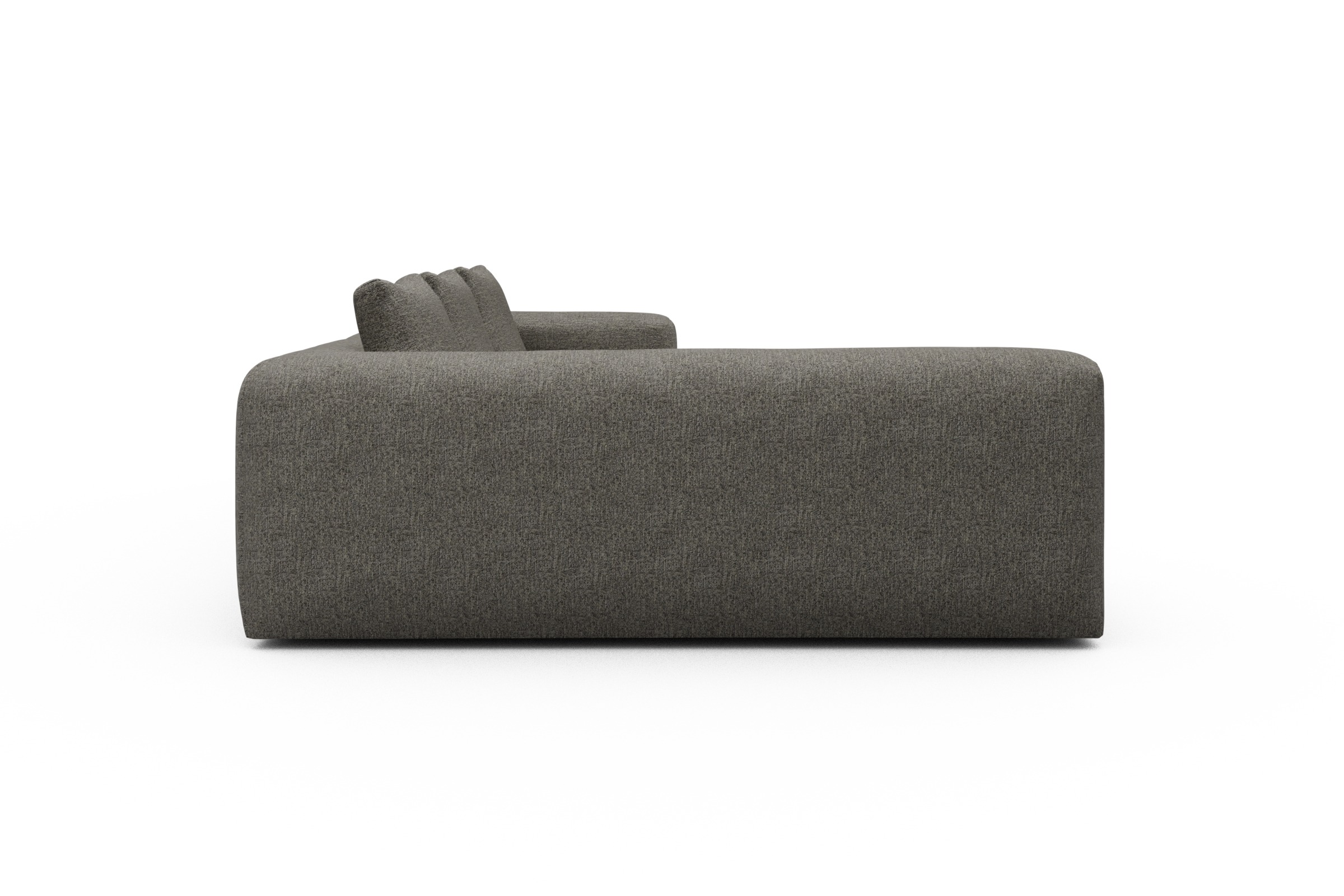 Ecksofa Fred 2x 2,5-Sitzer links offen Carreno-Sepie-Brown