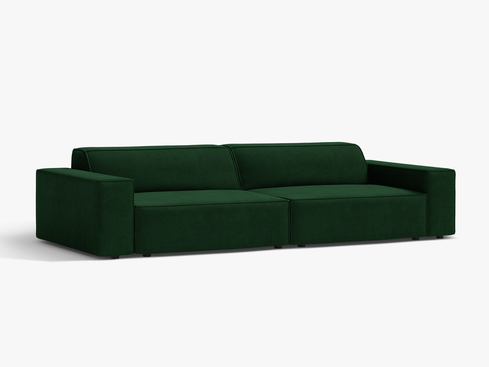 Micadoni Sofa Jodie 4-Sitzer Samt Bluvel Flaschengrün