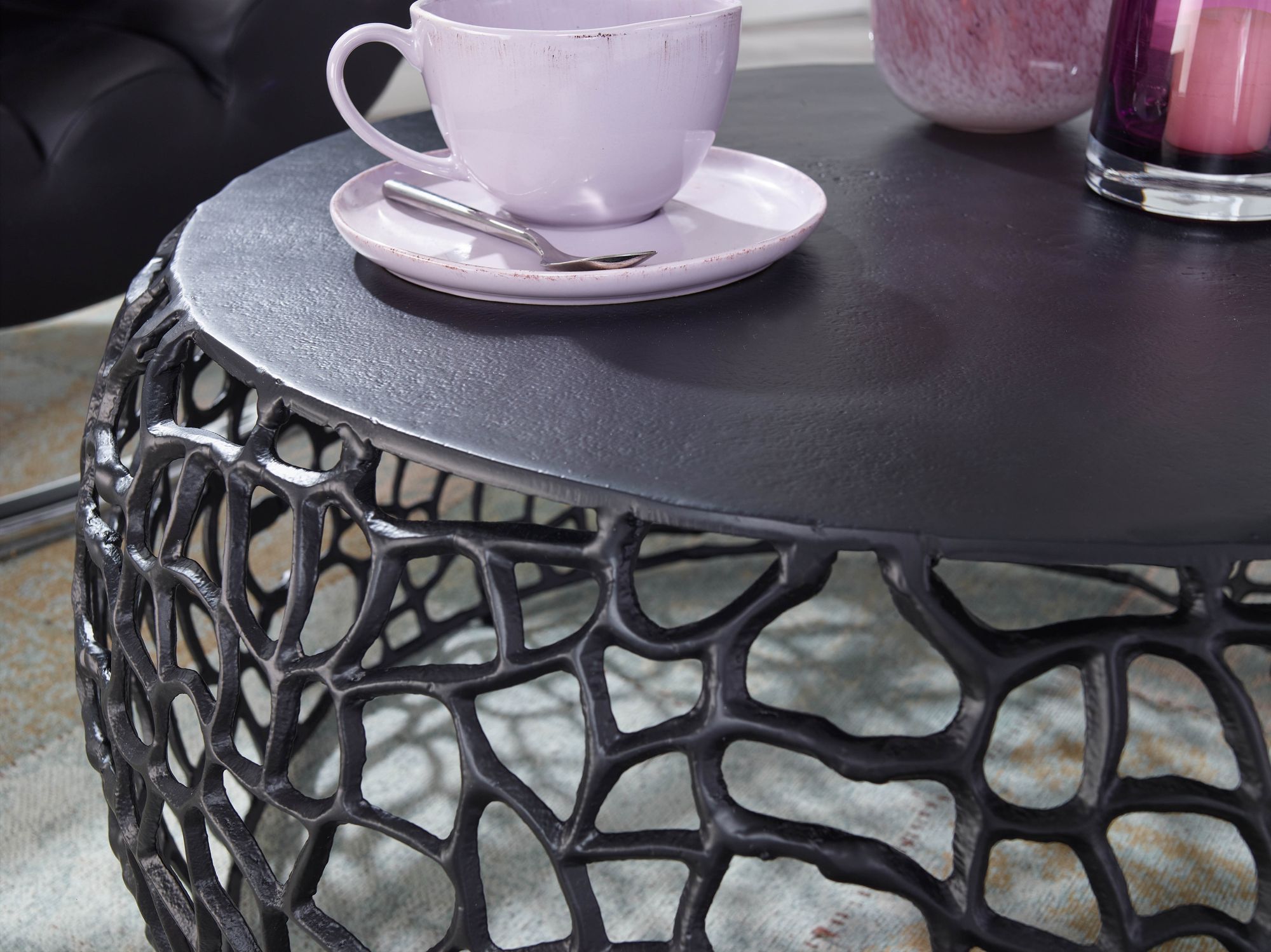 Couchtisch Brekke Schwarz Ø 66 × H 30 cm