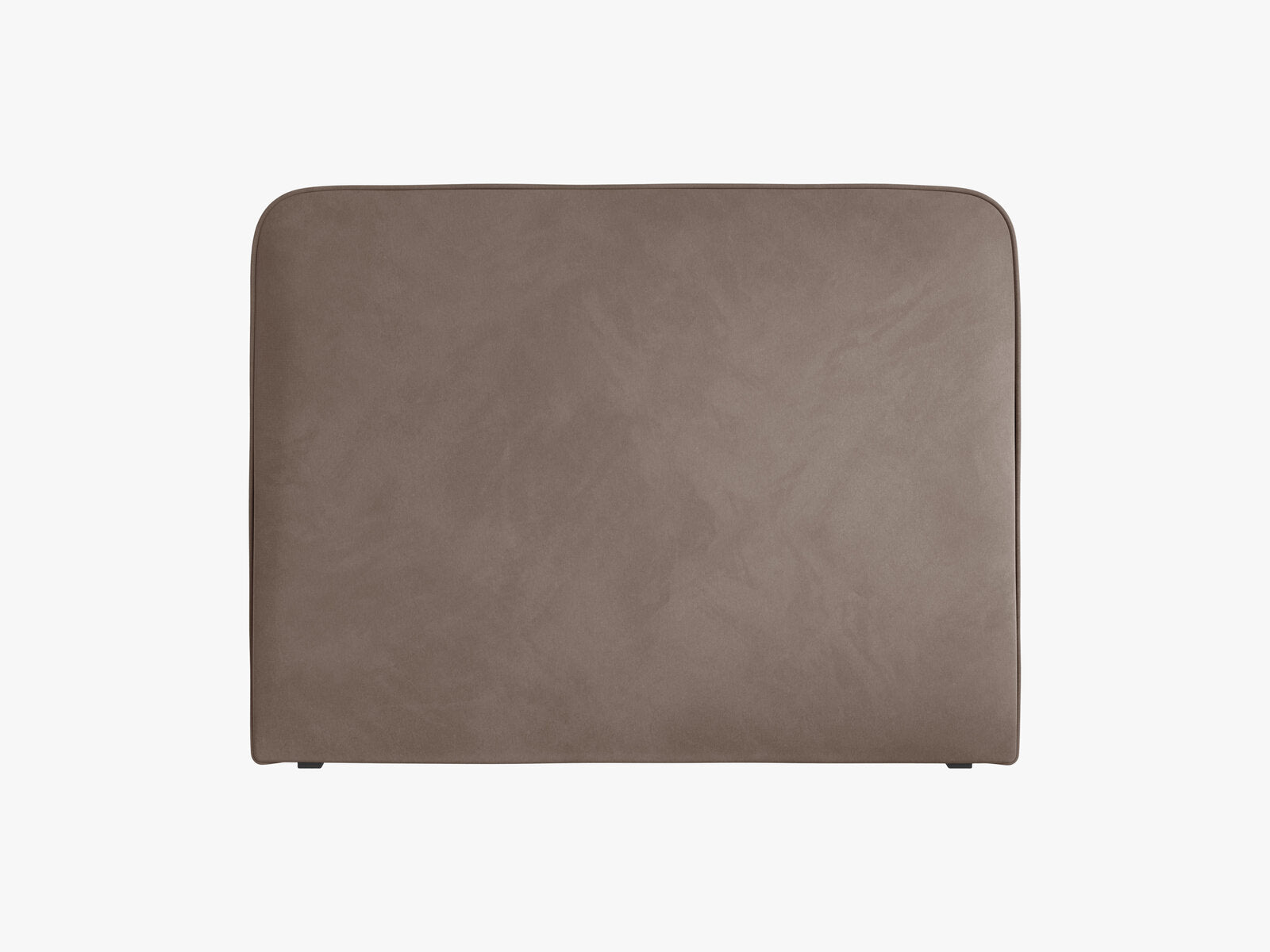Micadoni Jamie Samtiger Kopfteil 140 cm (H 120 cm) Samt Paris Warmes Grau 180x120