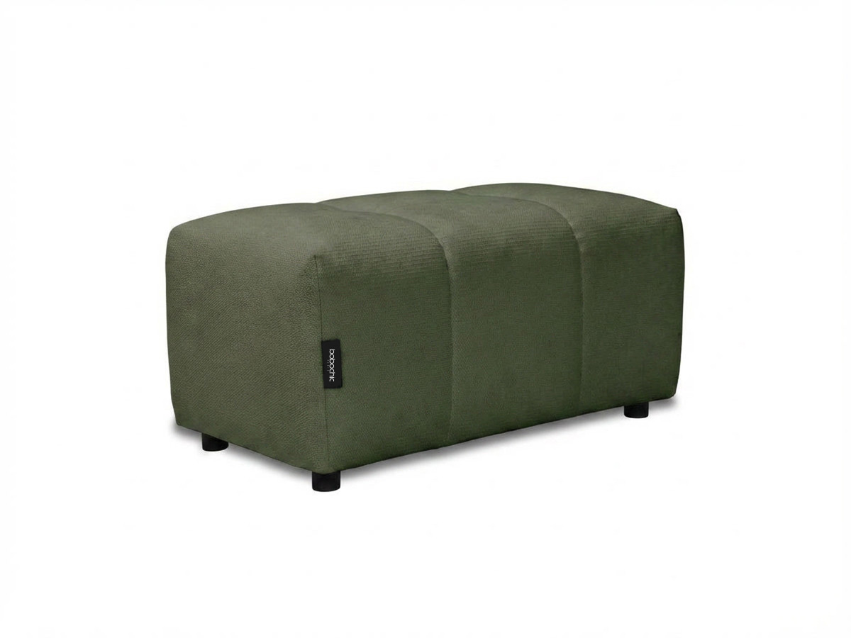 Bobochic Roxelane Wohnlandschaft mit Pouf Melange-Stoff Grün Ecke rechts
