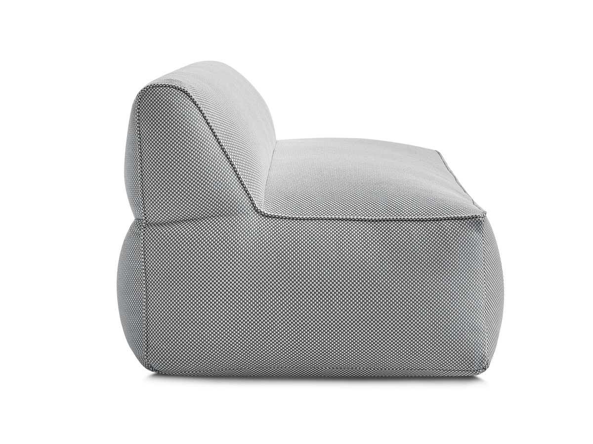 Bobochic Riviera Sofamodul 2-Sitzer Melange-Stoff Hellgrau