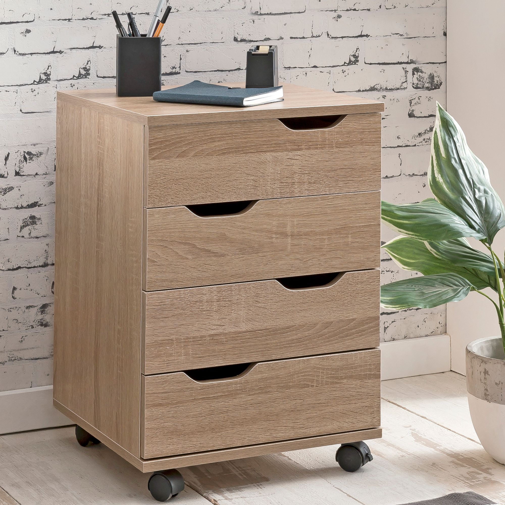 Rollcontainer Lystrup Braun 40 × 40 × 60 cm