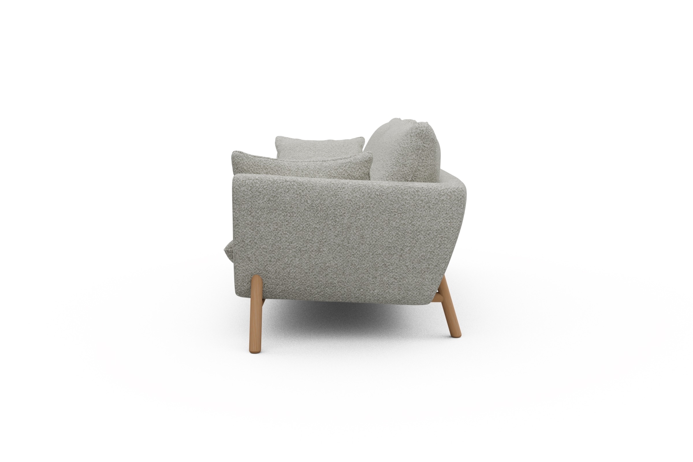 Sofa Emil 3-Sitzer Beinfarbe Eiche Natur Vanora-Warm-Sand