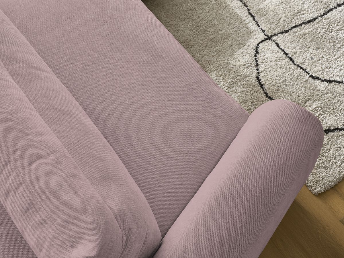 Bobochic Aden Ecksofa 293 × 152 cm Stoff Rosa Ecke rechts