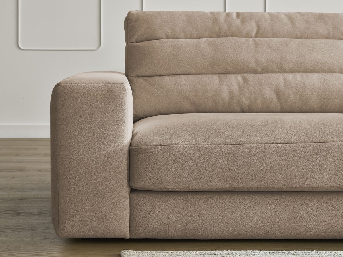 Bobochic Sierra Ecksofa Samt Taupe Ecke rechts