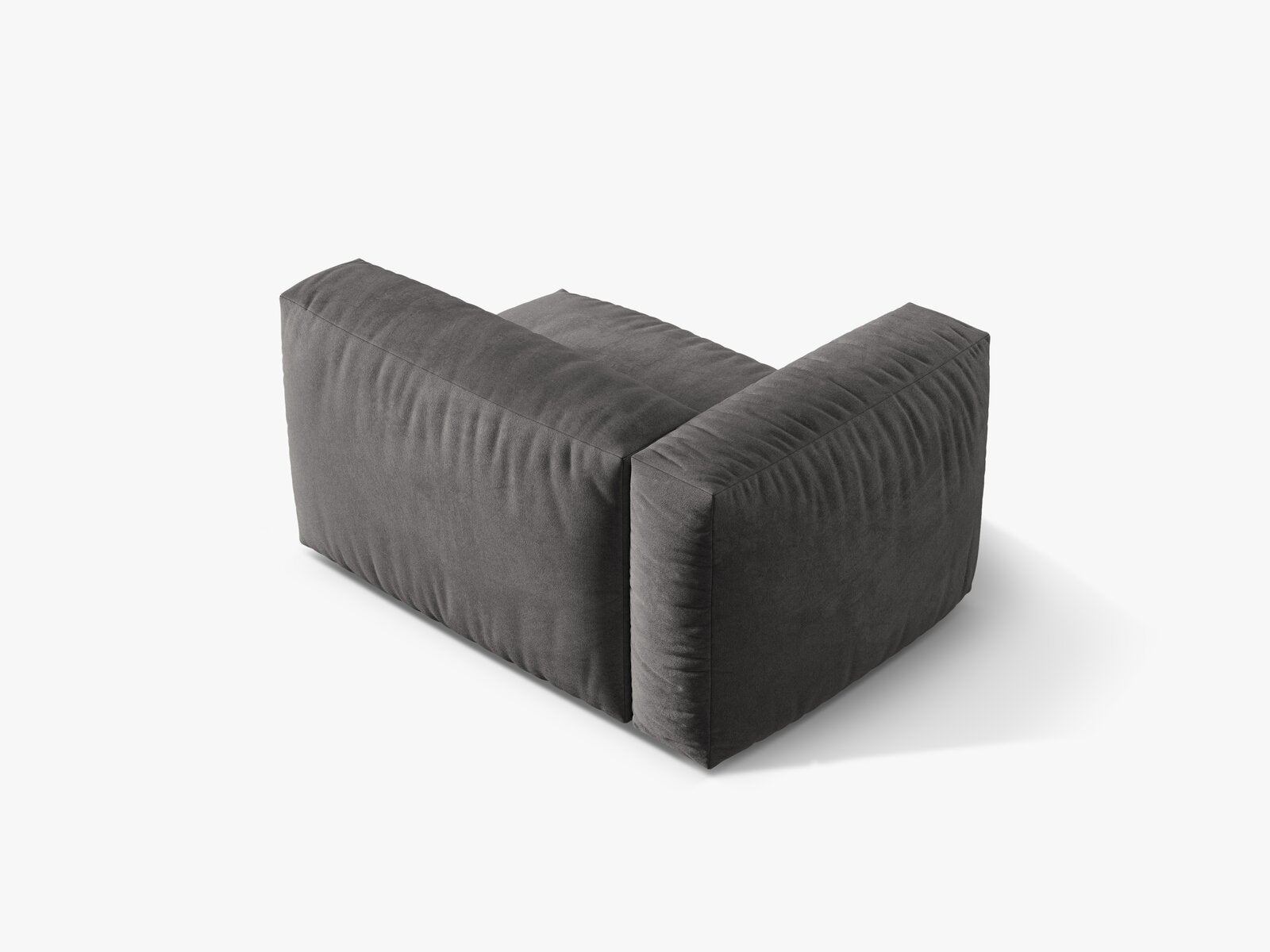 Micadoni Eckmodul Martina 1-Sitzer Links Samt Vogue Grau