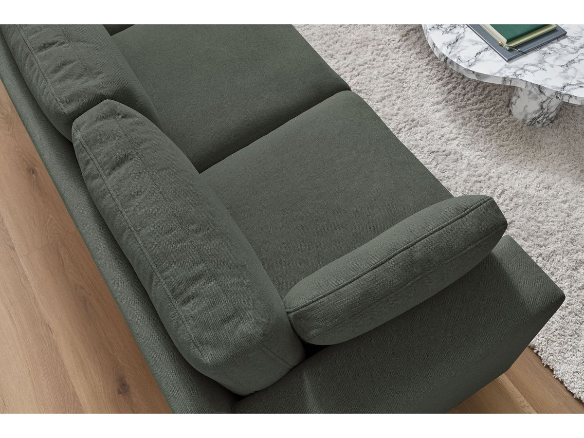 Bobochic Belair Sofa 3-Sitzer 250 × 93 cm Stoff Grün