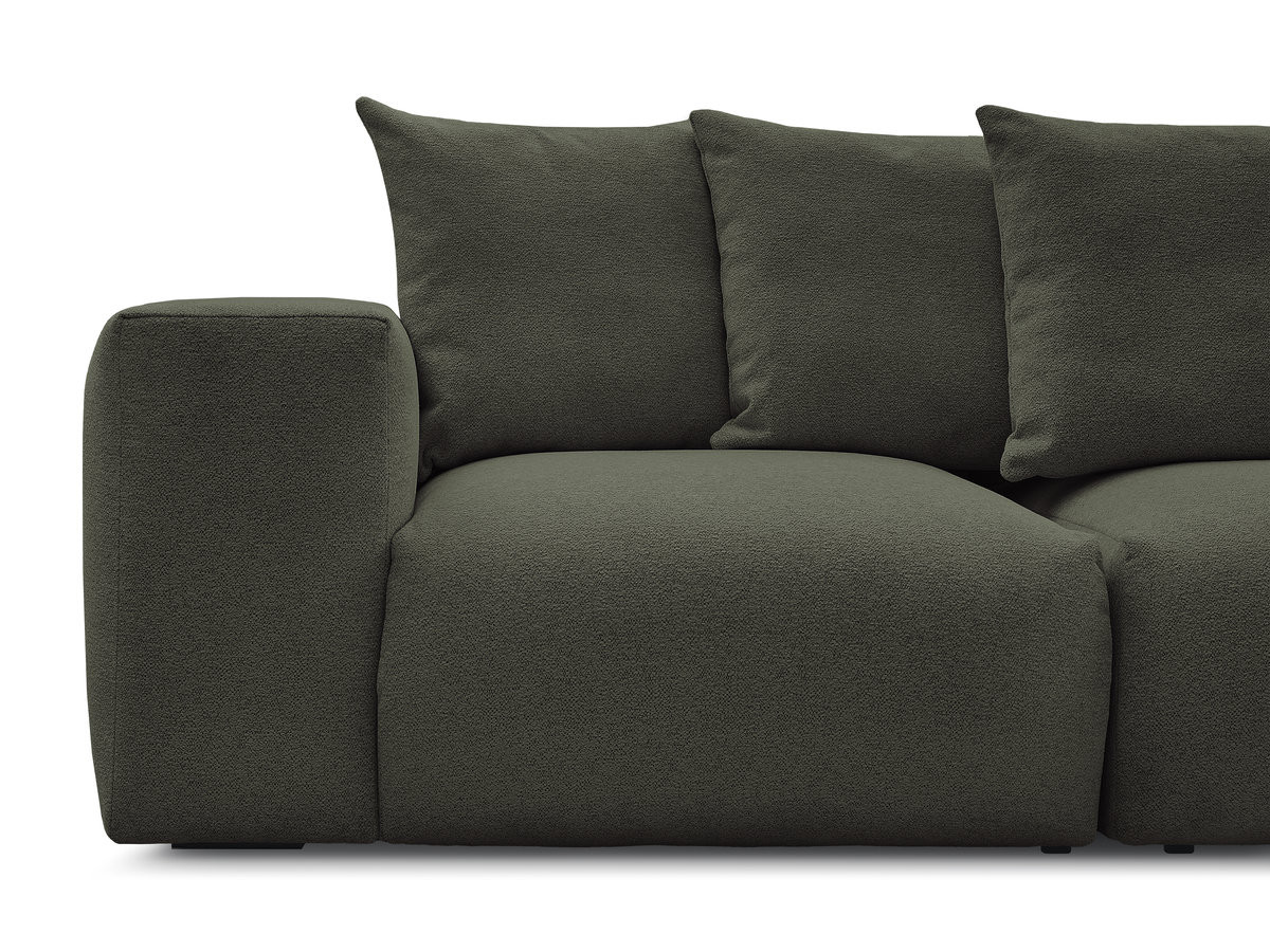 Bobochic Voltaire Sofa 3-Sitzer 248 × 100 cm Melange-Stoff Grün