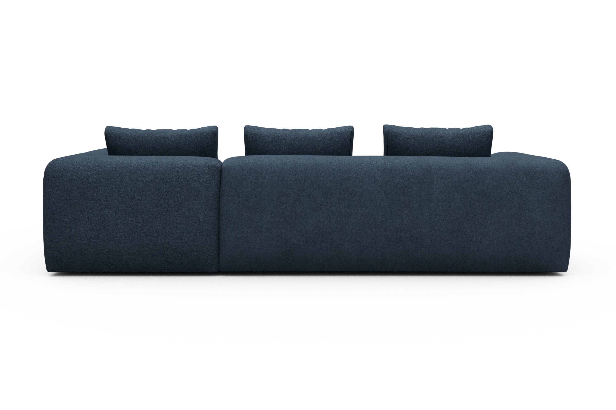 Ecksofa Fred 2x 2,5-Sitzer rechts offen Boucle-Blue