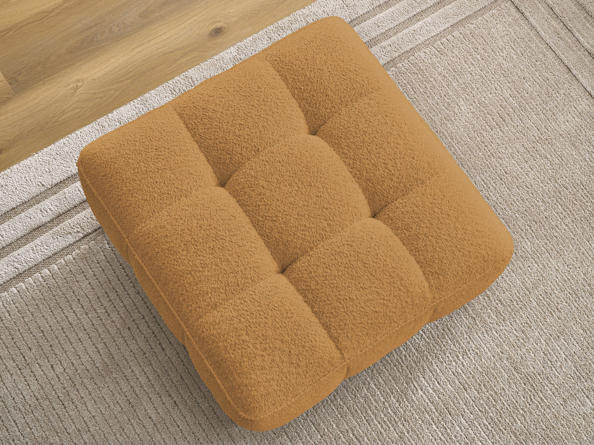 Bobochic Anis Pouf Bouclé-Stoff Gelb