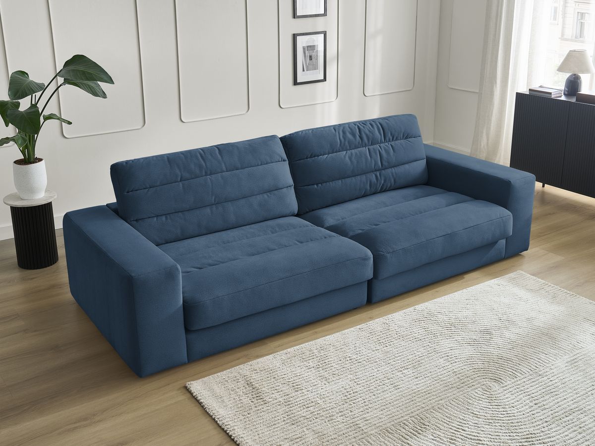 Bobochic Sierra Sofa 3-Sitzer Samt Dunkelblau