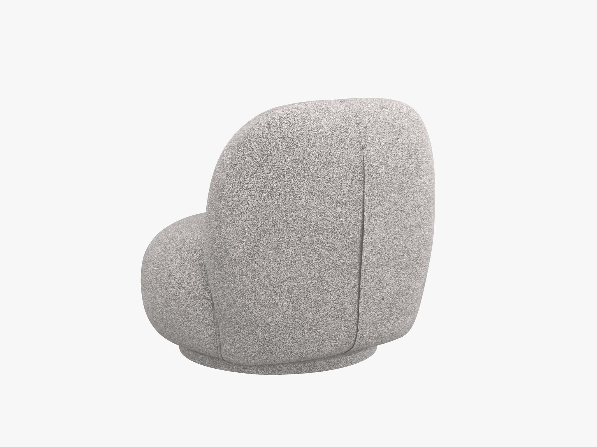 Micadoni Drehbarer Sessel Chuck Boucle Hellgrau