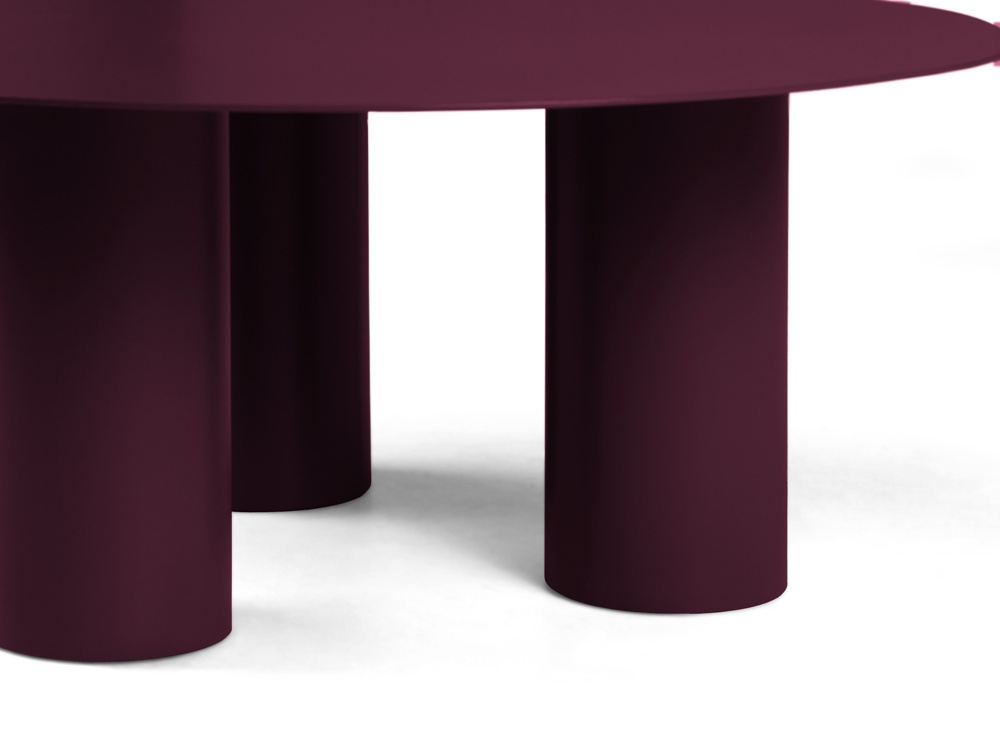Cosmopolitan Design Couchtisch Iseo Burgundfarben