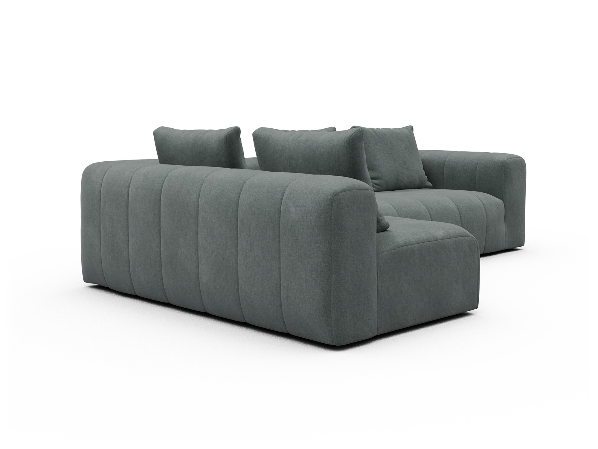 Hugo 2x 2,5-Sitzer Armlehne rechts Smooth-Silver-Grey moebelfaktor