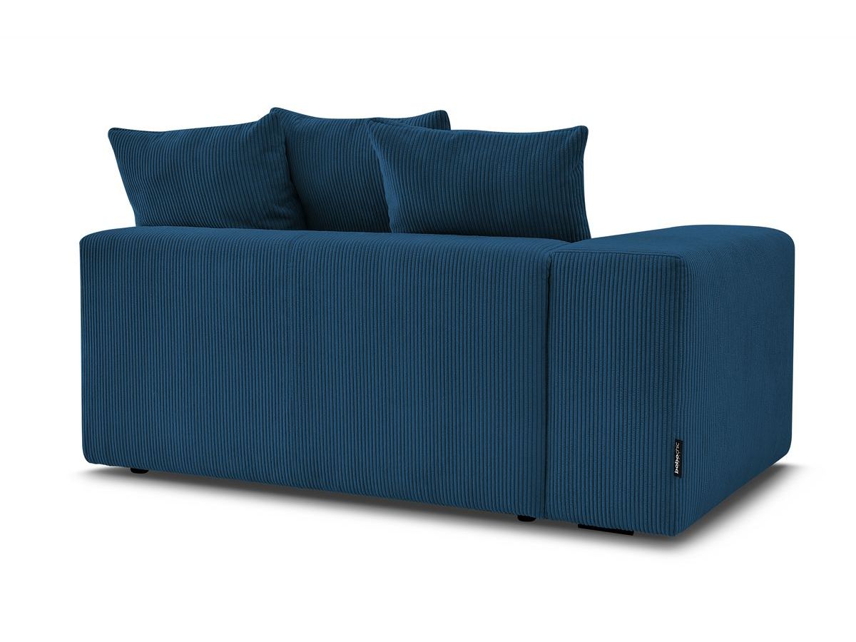Bobochic Voltaire Sofamodul 2-Sitzer 178 × 100 cm Cordsamt Dunkelblau Ecke links