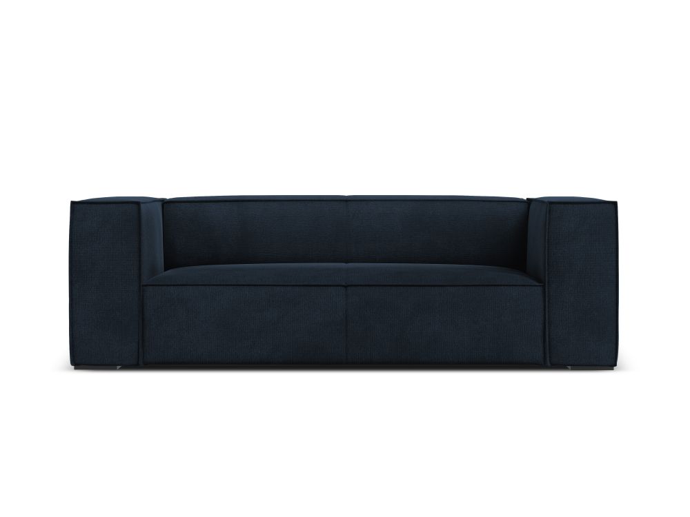 Cosmopolitan Design Sofa Turin 2-Sitzer Strukturierter Stoff Rosario Dunkelblau
