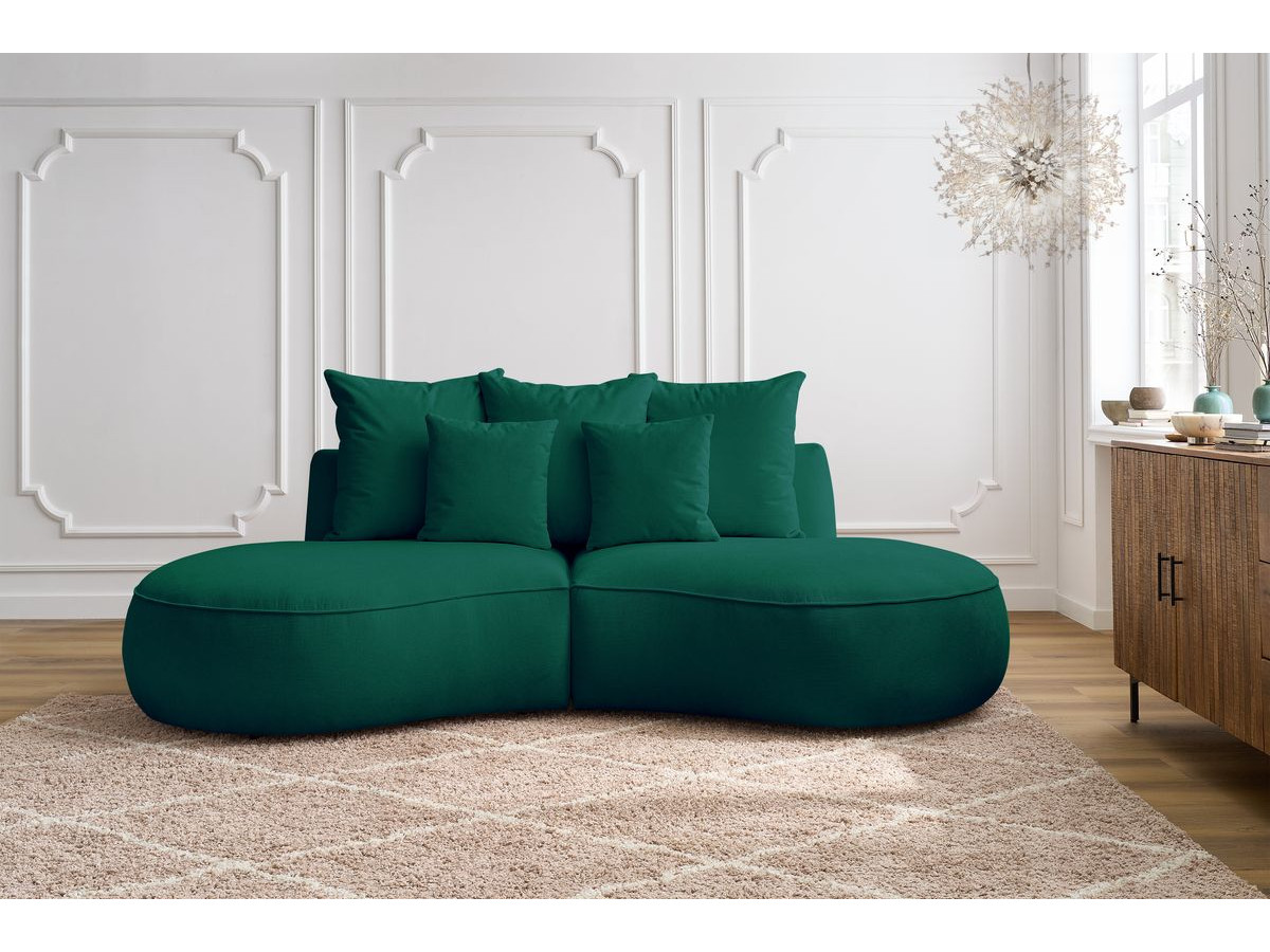 Bobochic Saint-germain Sofa 3-Sitzer Strukturstoff Grün