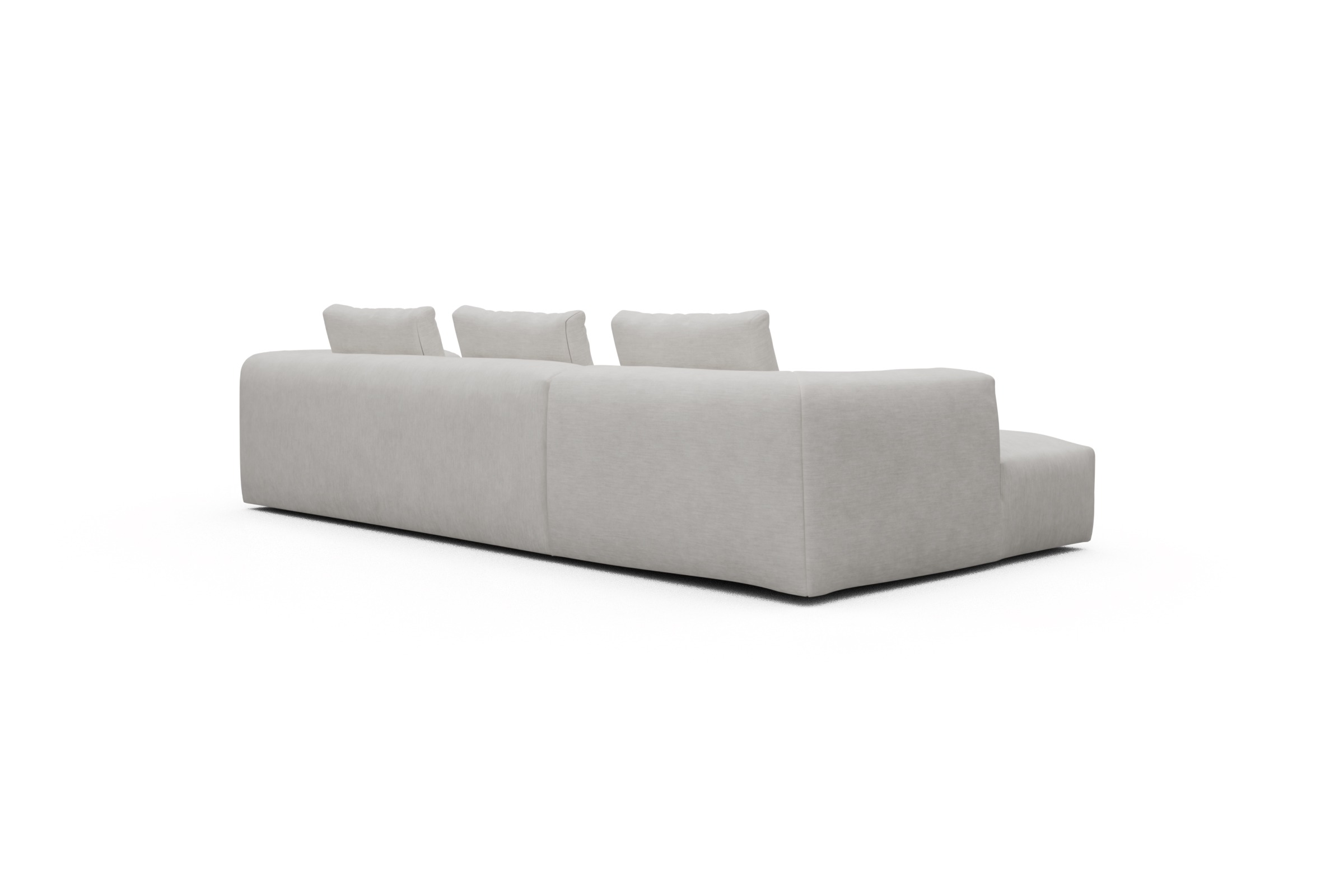 Ecksofa Fred Chaiselongue links mit 2,5-Sitzer Vivus-Dusty-Off-White